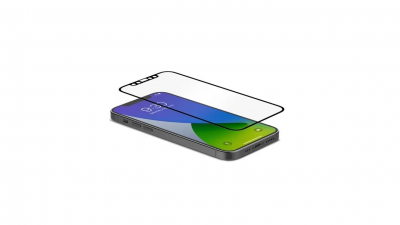 Защитное стекло Moshi iVisor AG для iPhone 12/12 Pro, черная рамка