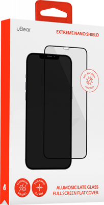 Защитное стекло uBear Extreme Nano для iPhone 13 mini, черная рамка